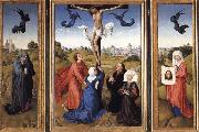 Rogier van der Weyden Crucifixion triptych with SS Mary Magdalene and Veronica Sweden oil painting artist